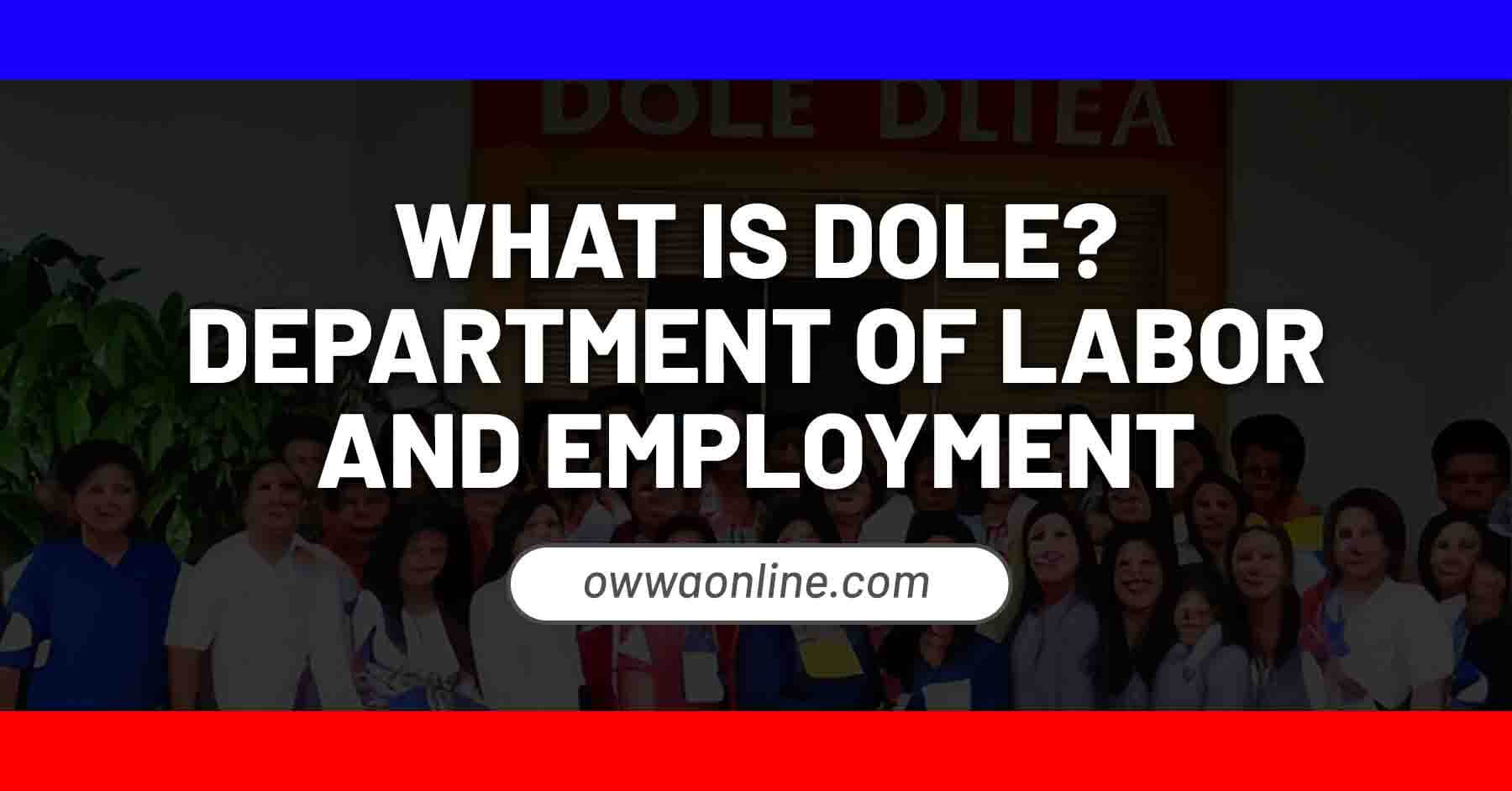 What Is DOLE Department Of Labor And Employment Philippines OWWA Online