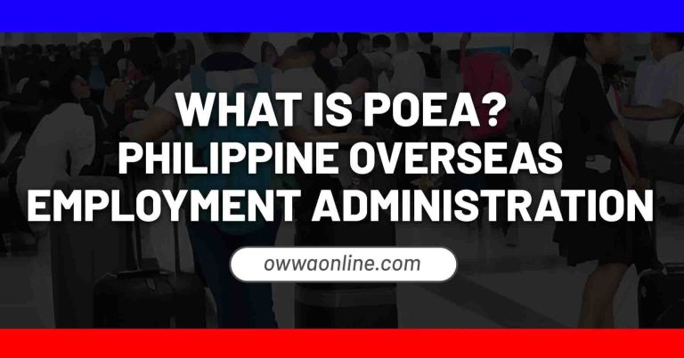 What Is POEA? Philippine Overseas Employment Administration - OWWA Online