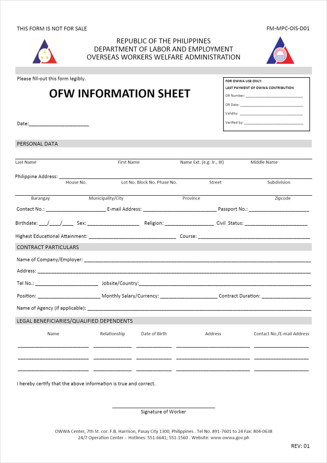 ofw-information-sheet owwa membership form