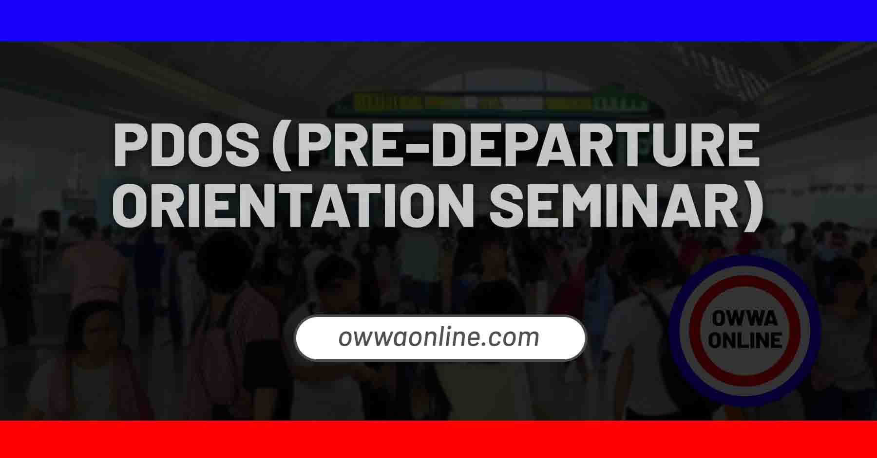 pre departure orientation pdos seminar