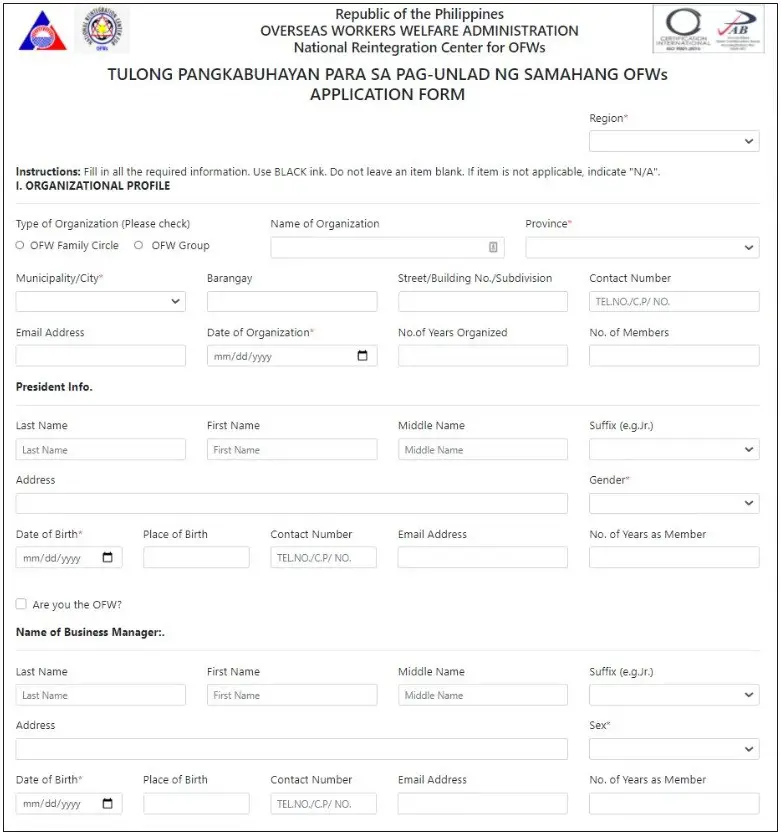 owwa tulong puso application form